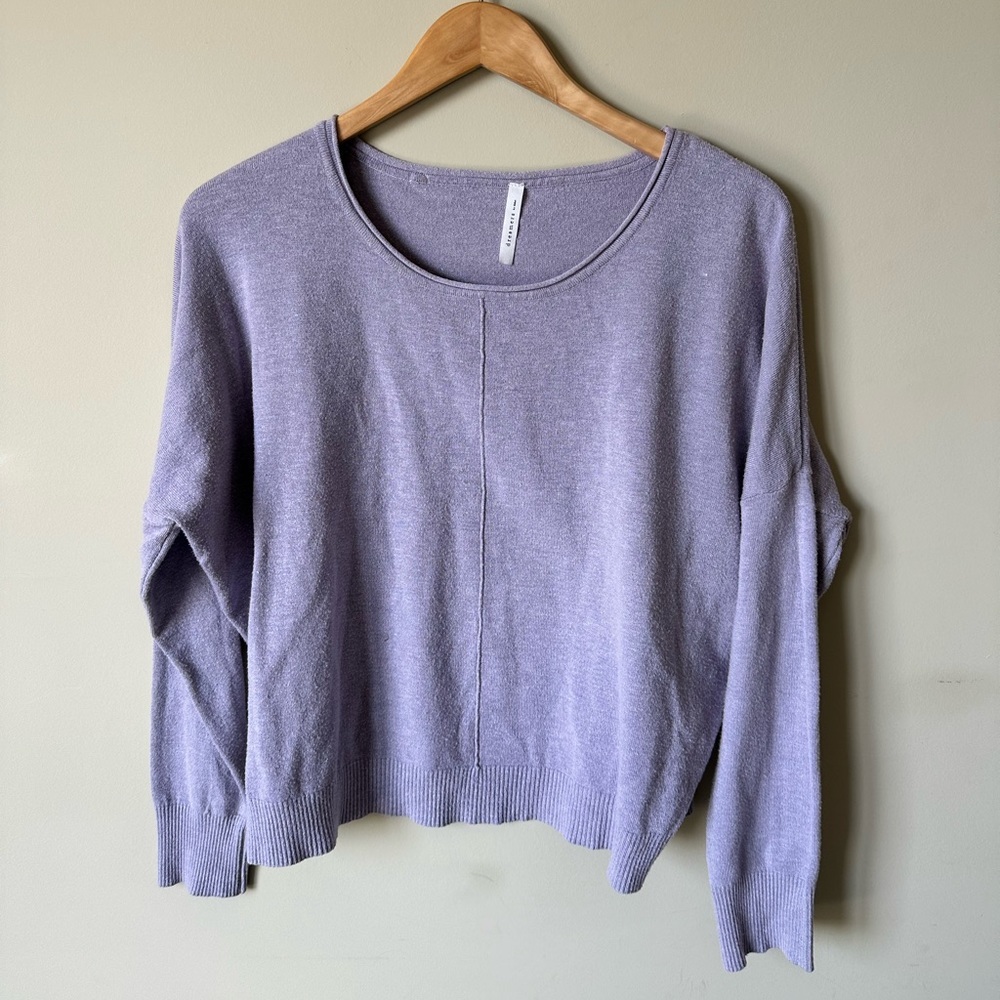 Dreamers by Debut Crewneck Lightweight Sweater in Purple Size Medium/Large
